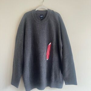 GAP Men's Gray Crew Neck Sweater Size XL